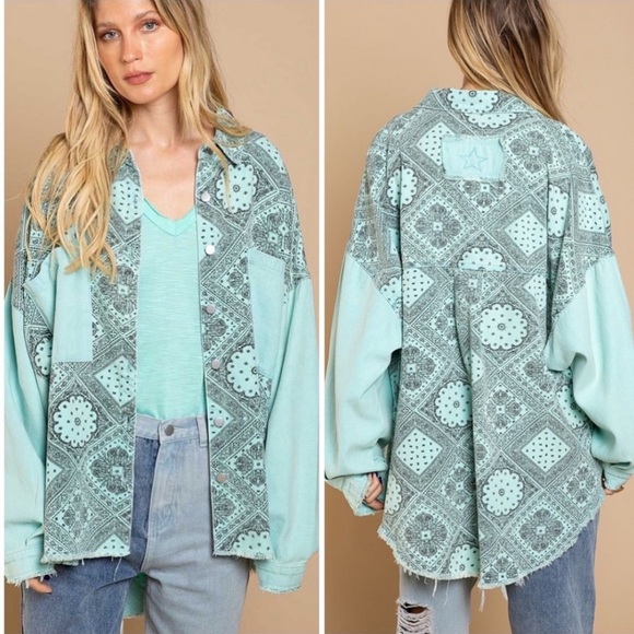 POL Jackets & Blazers - NIP POL Vintage Paisley Twill Shacket